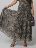 Rosa | Off Shoulder Flow Midi Dress