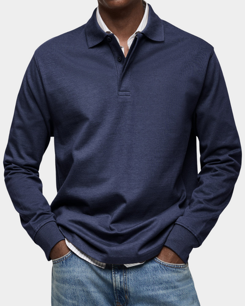 Brennan - Premium Knit Long Sleeve Polo