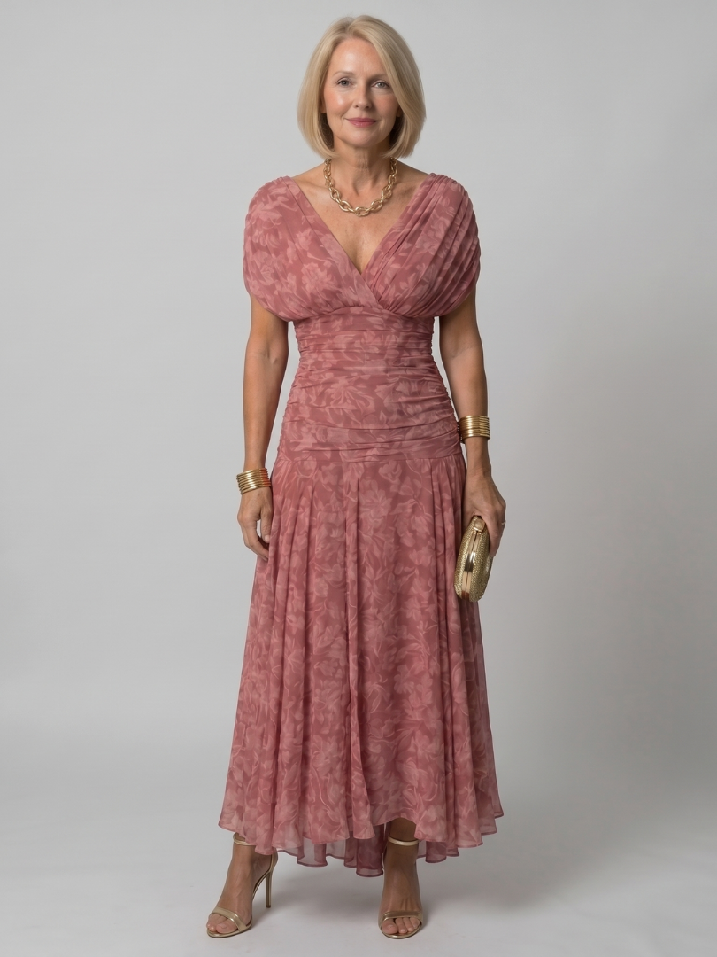 Rosa | Off Shoulder Flow Midi Dress