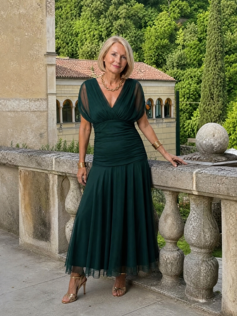 Rosa | Off Shoulder Flow Midi Dress