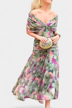 Alondra | Long Floral Dress with V-Neck