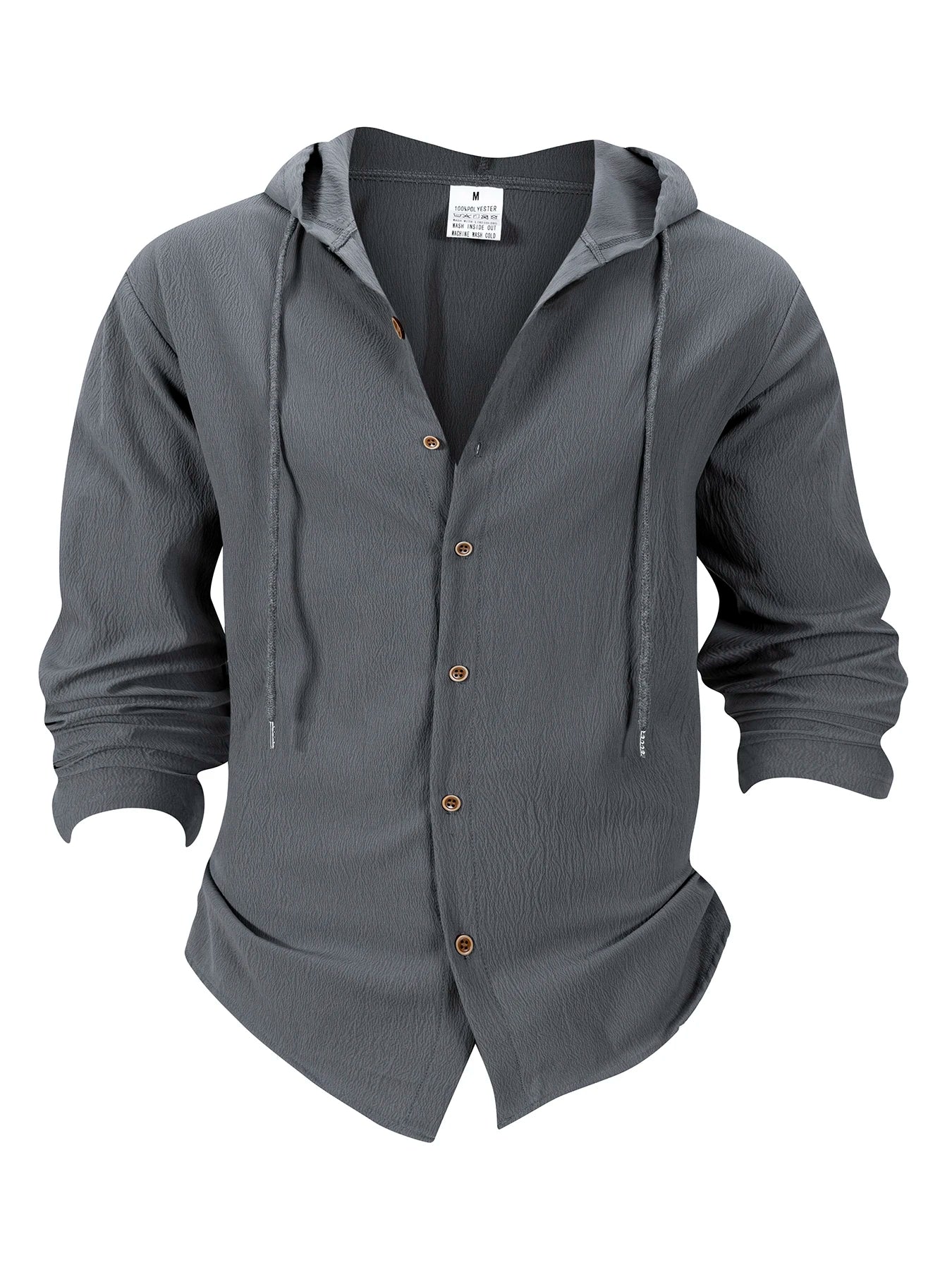 Denzel - Casual Outdoor Hooded Button Shirt
