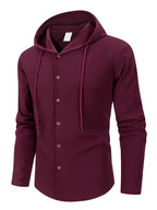 Denzel - Casual Outdoor Hooded Button Shirt