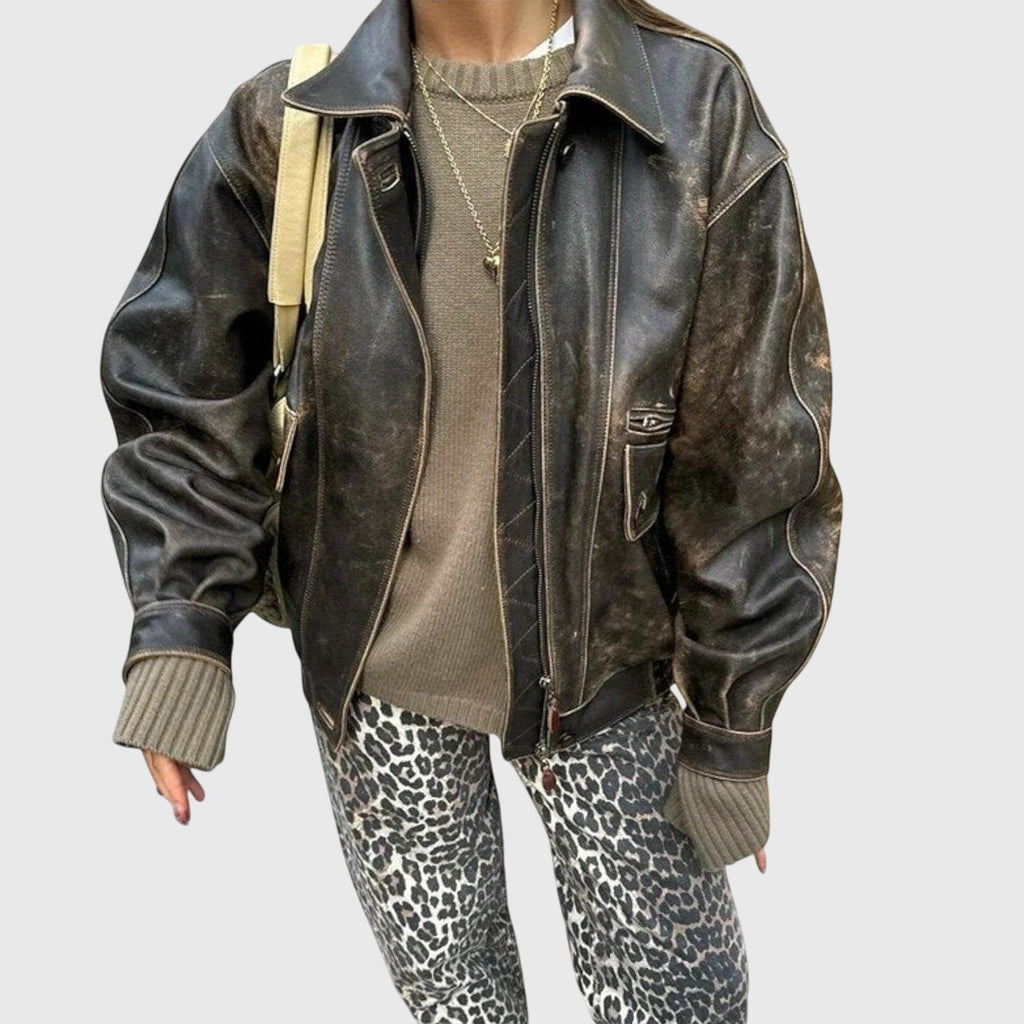 Zaria | Leopard Print Vintage Jeans