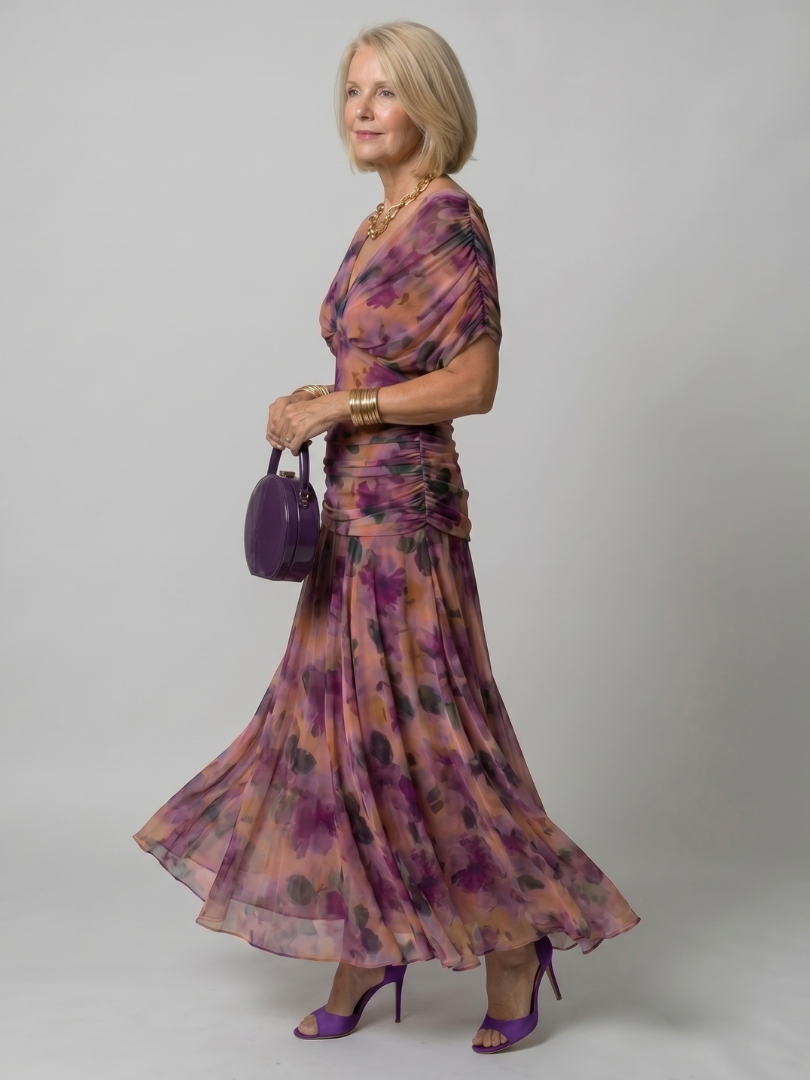 Rosa | Off Shoulder Flow Midi Dress