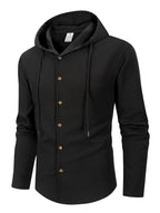 Denzel - Casual Outdoor Hooded Button Shirt