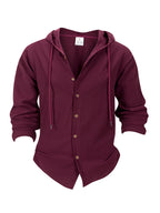 Denzel - Casual Outdoor Hooded Button Shirt