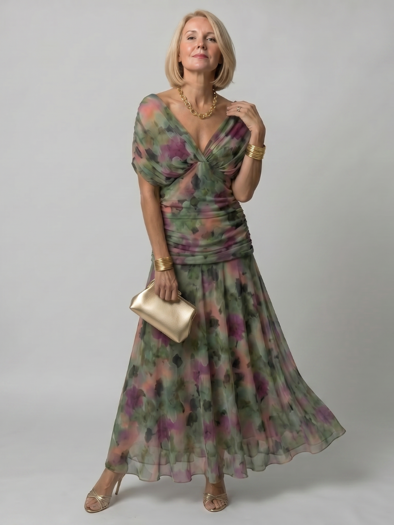 Rosa | Off Shoulder Flow Midi Dress