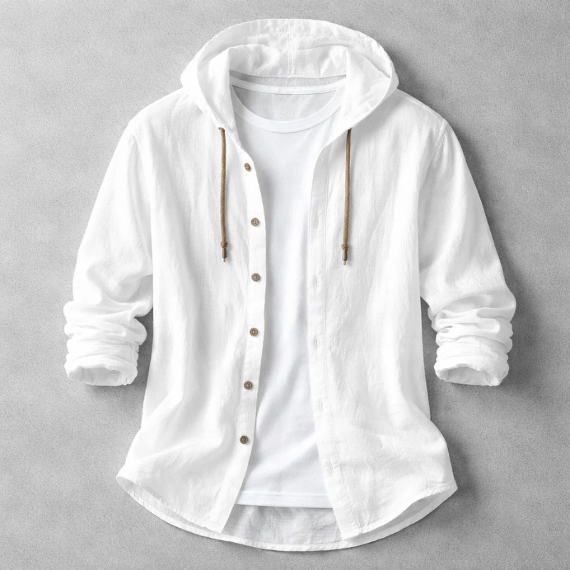 Brennan - Button-Up Hoodie Shirt