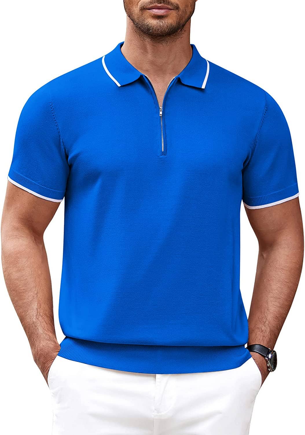 Miller - Modern Knit Zipper Polo