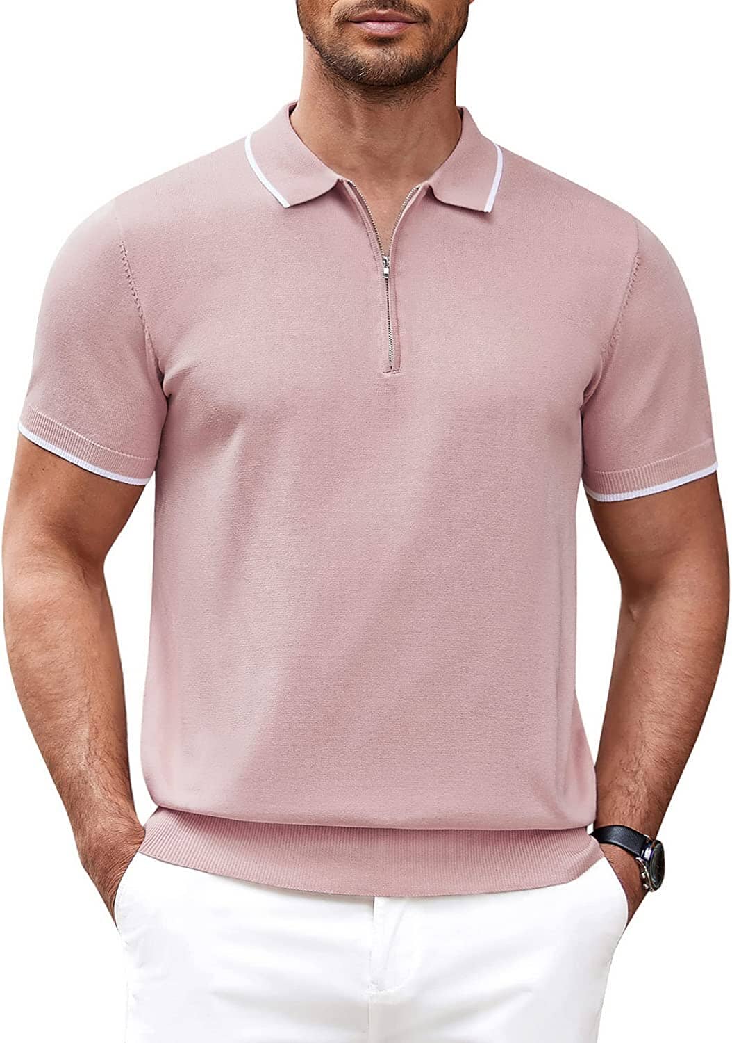 Miller - Modern Knit Zipper Polo