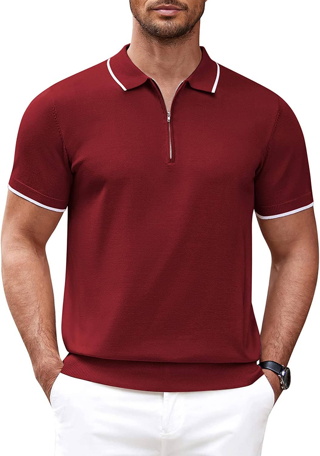 Miller - Modern Knit Zipper Polo