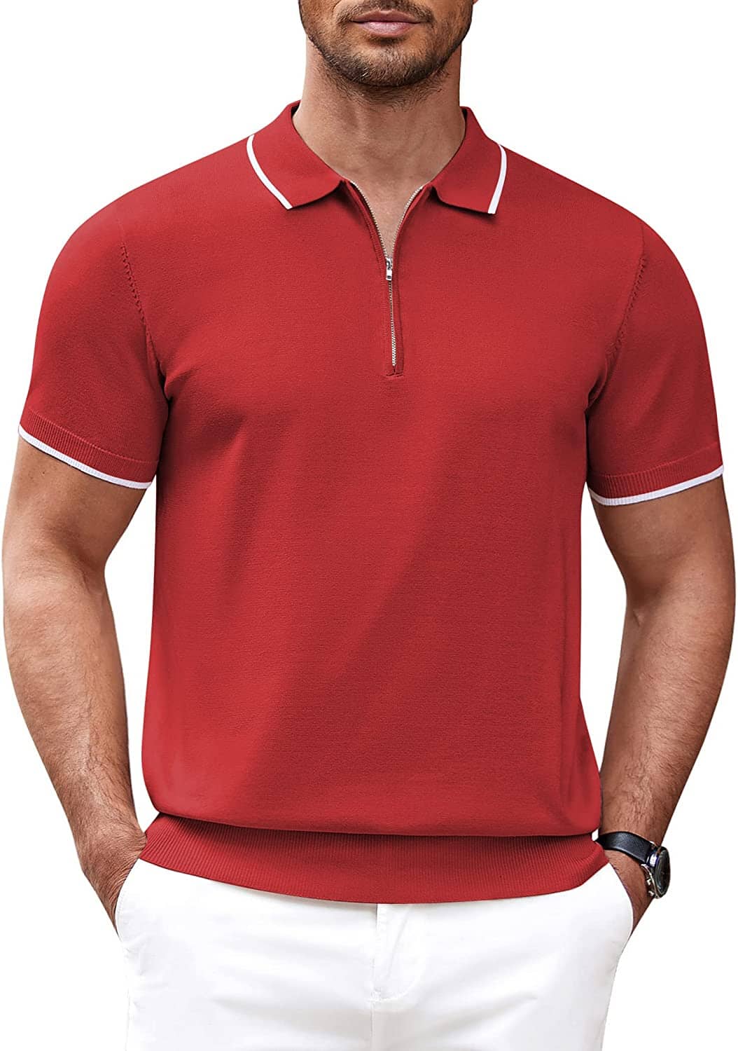 Miller - Modern Knit Zipper Polo