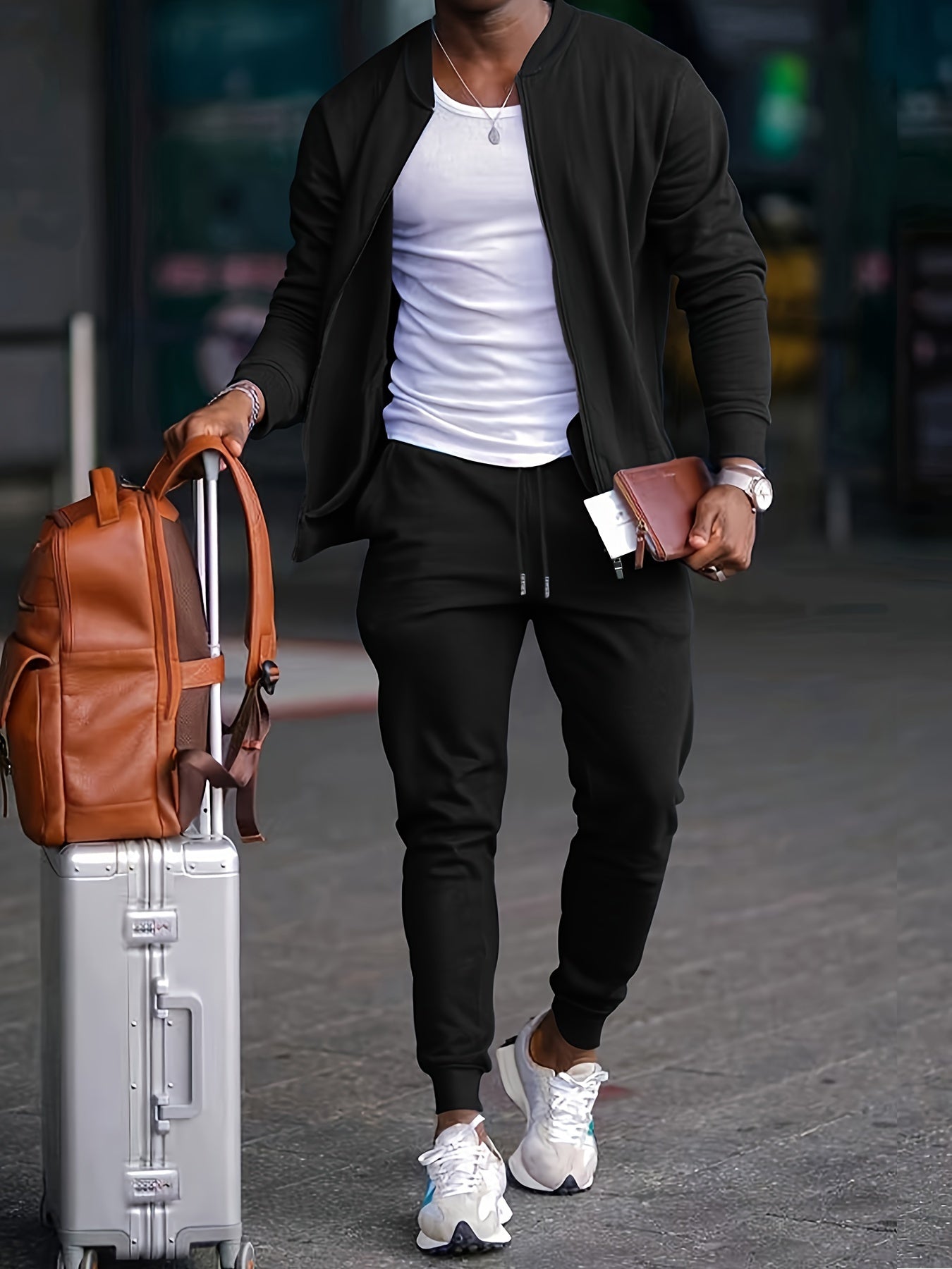 Danick – Casual Zip-Up Travel Tracksuit Set