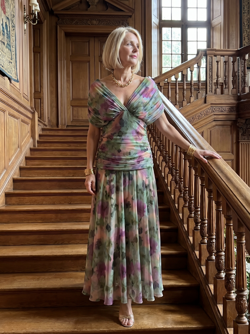 Rosa | Off Shoulder Flow Midi Dress
