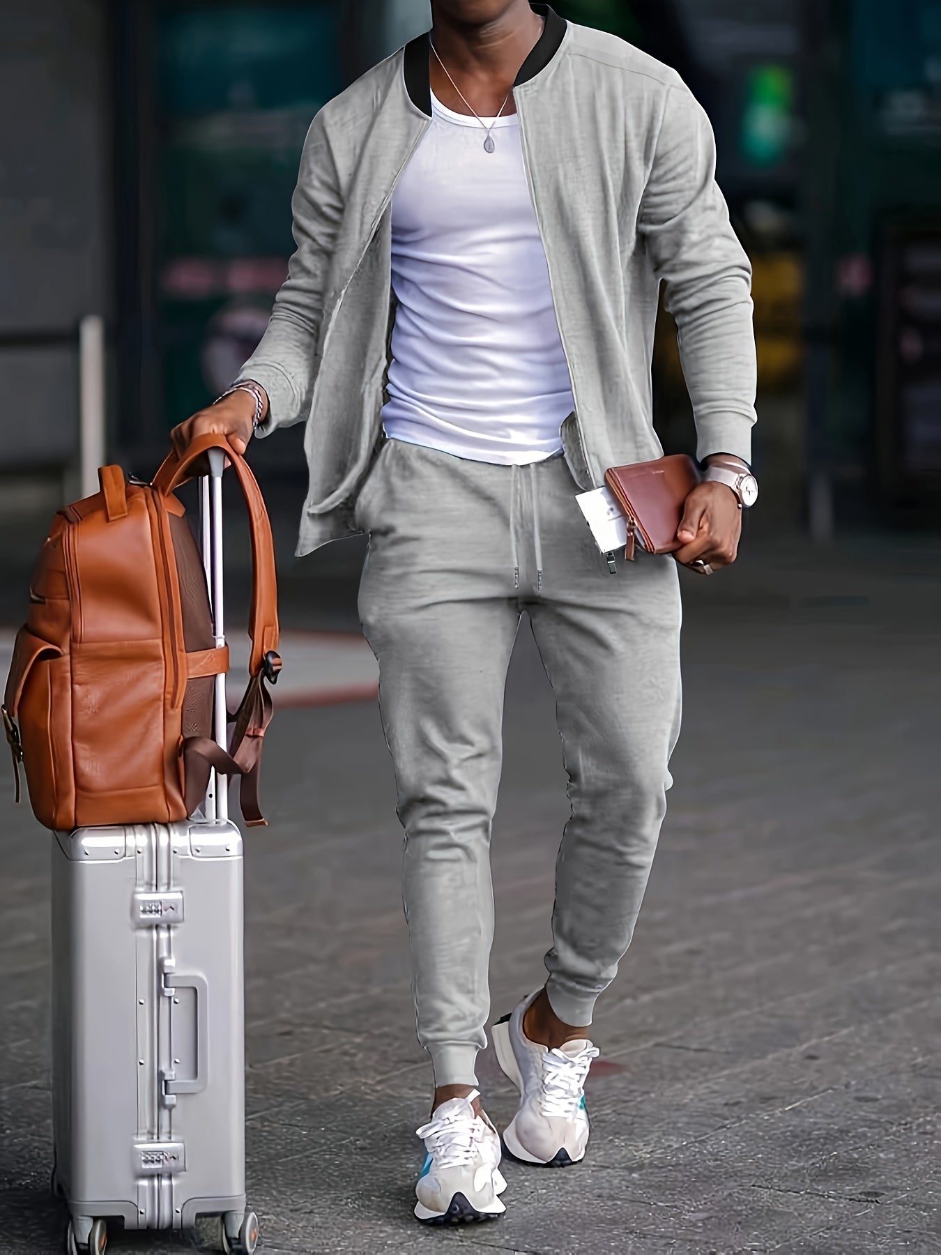 Danick – Casual Zip-Up Travel Tracksuit Set