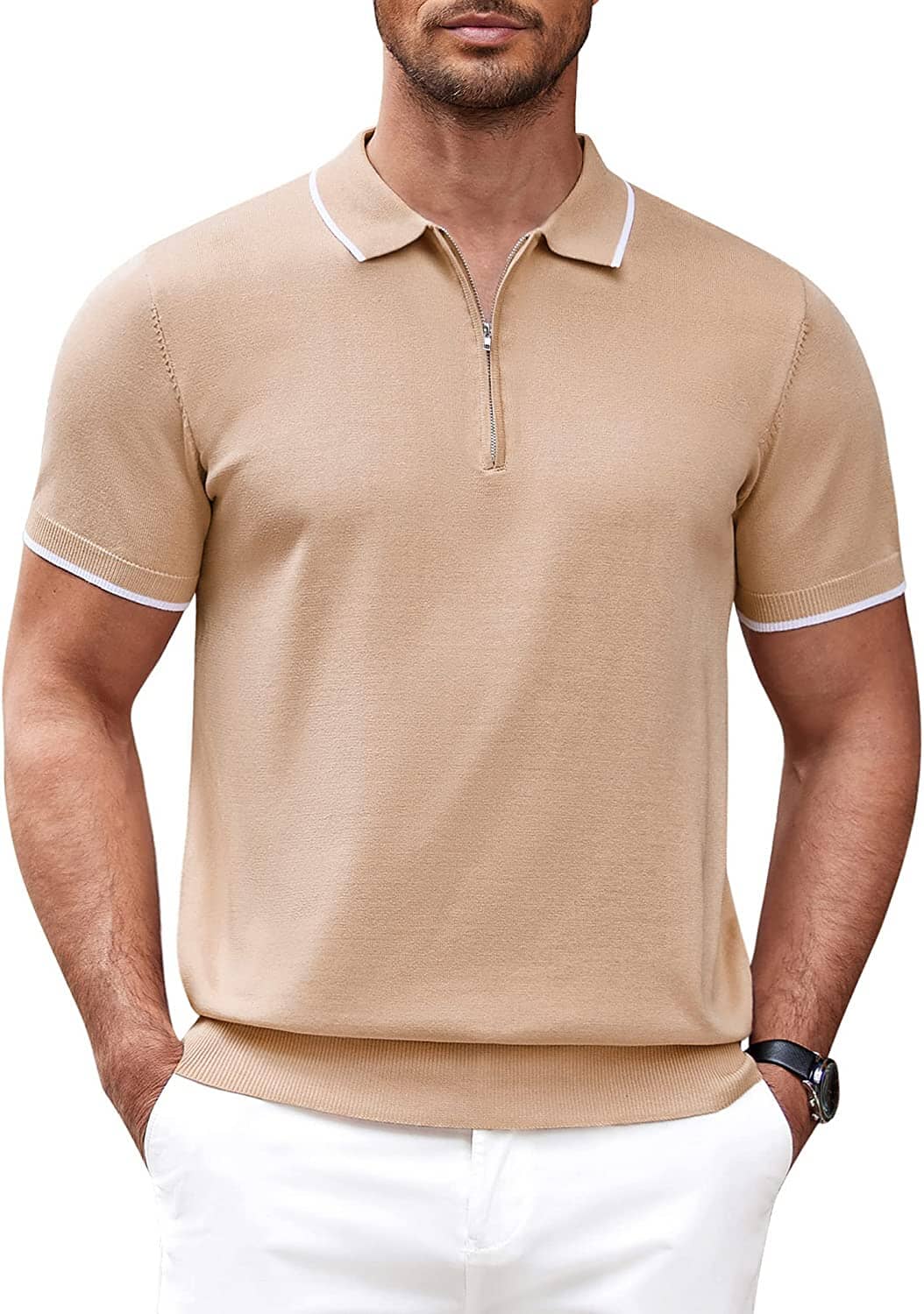 Miller - Modern Knit Zipper Polo