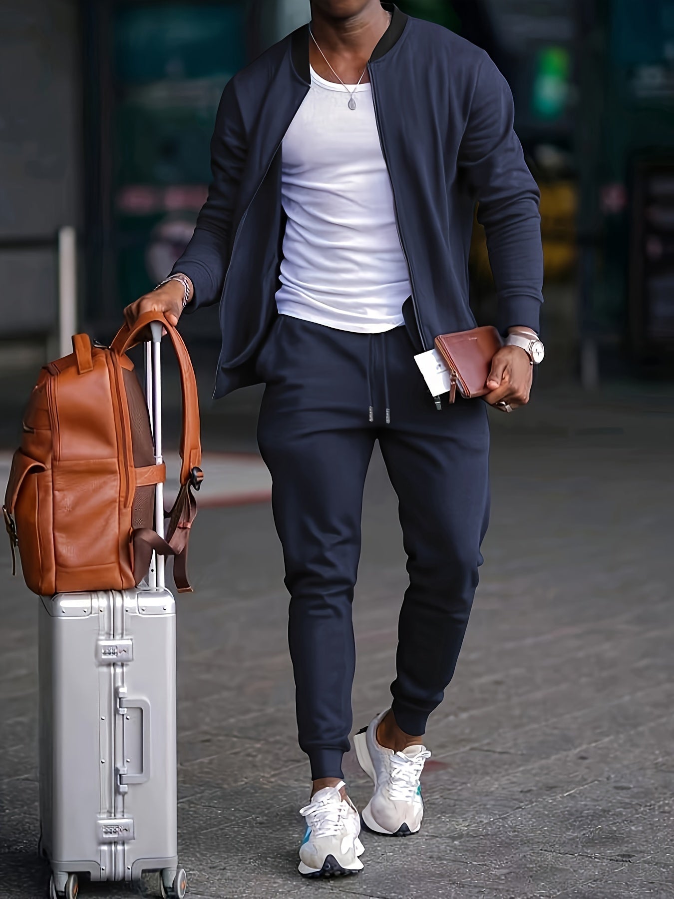 Danick – Casual Zip-Up Travel Tracksuit Set