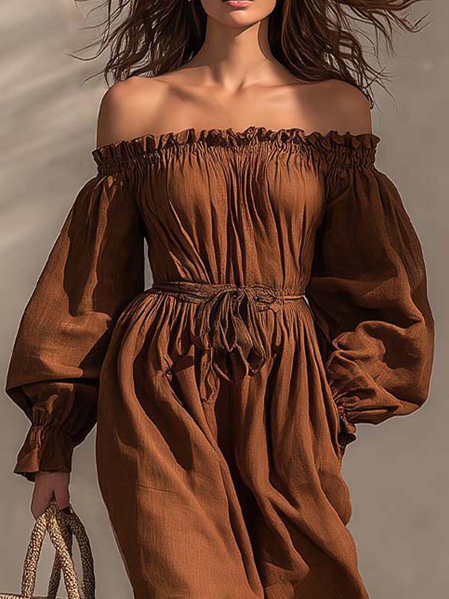 Serena | Bohemian Off-Shoulder Maxi Dress