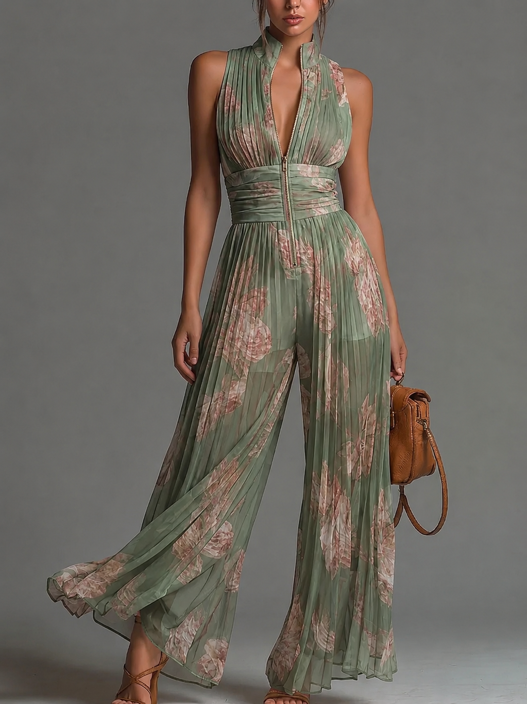 Aurora Pleated Jumpsuit