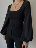 Alessa | Puff Sleeve Square-Neck Blouse