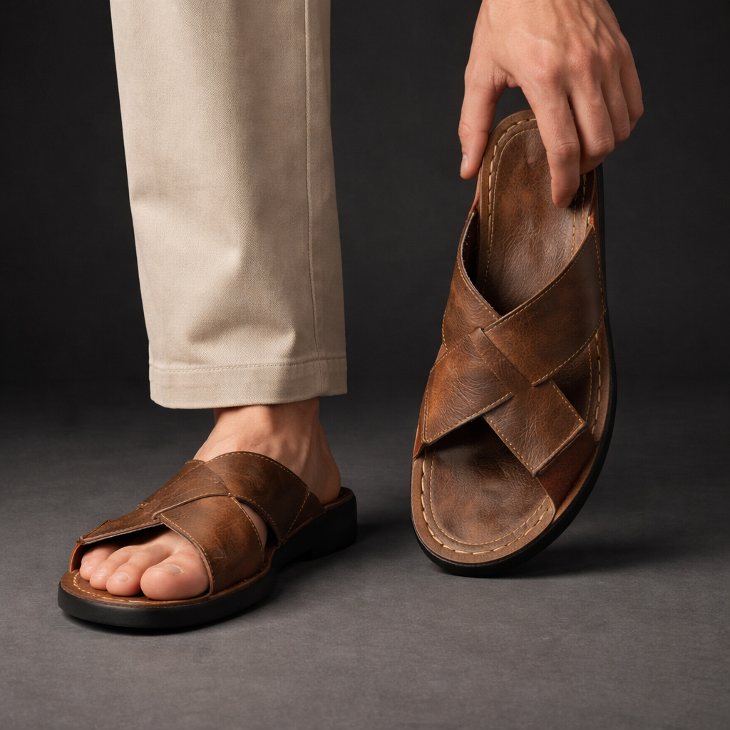 Kent - Classic Cross-Strap Comfort Sandals