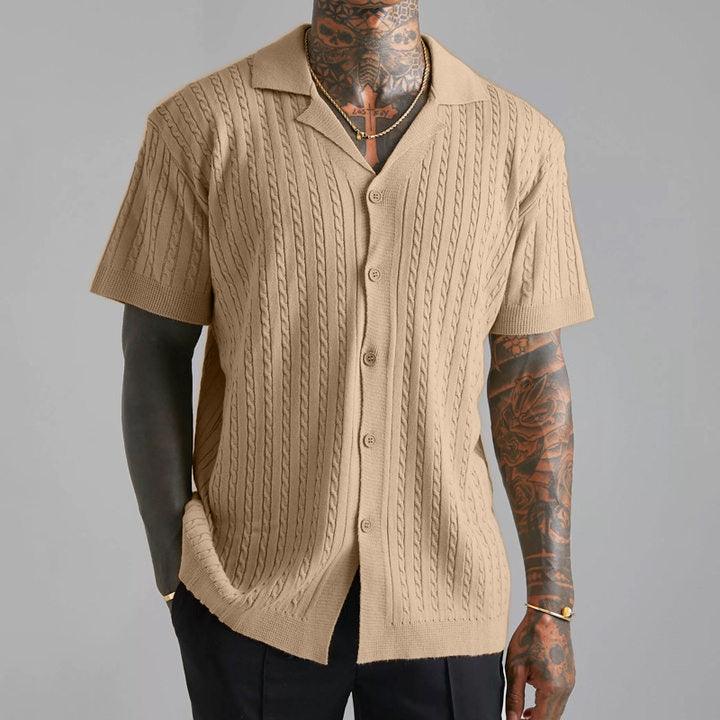 Gallagher - Jacquard Knit Polo Shirt