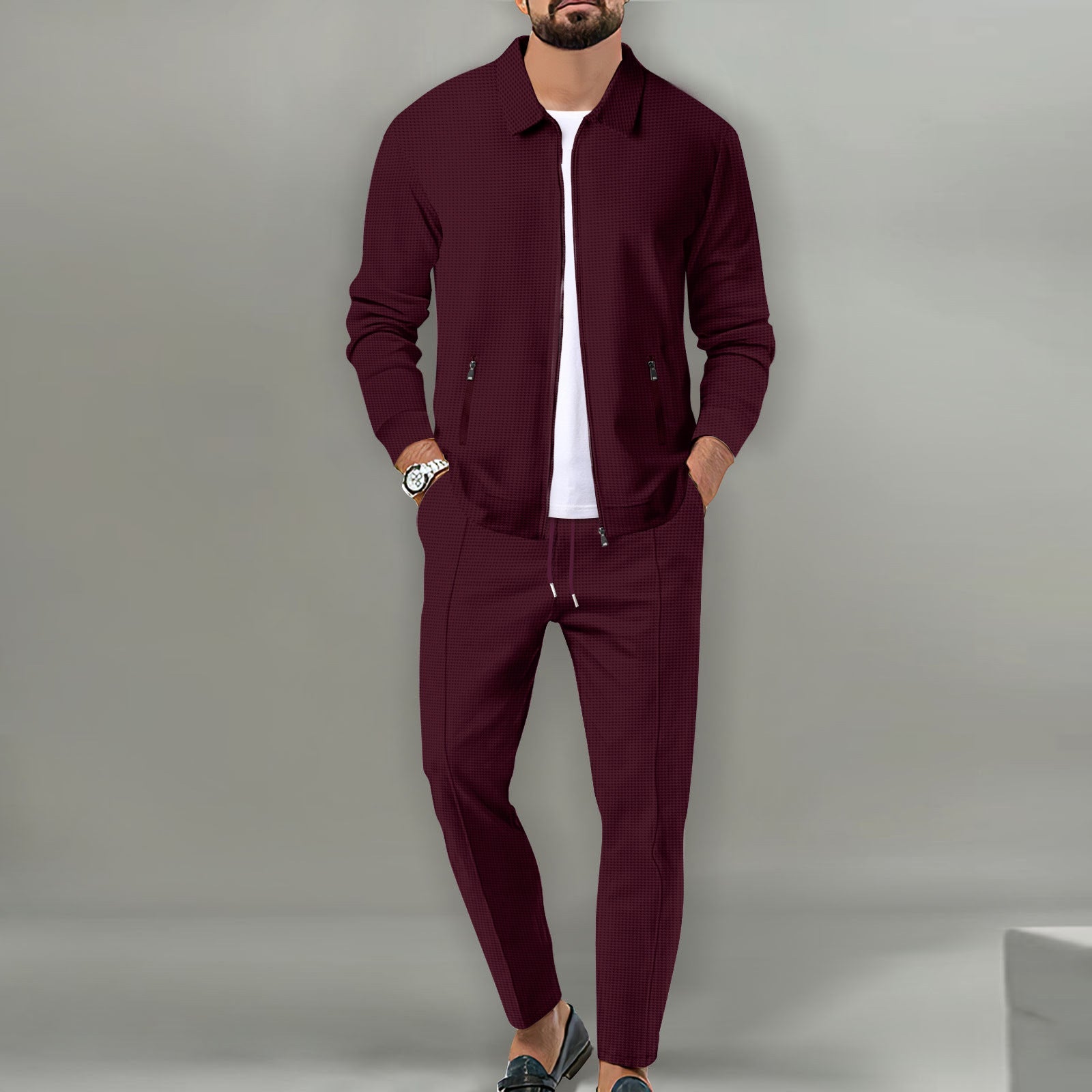 Dorian - Modern Textured Jacket & Trouser Set