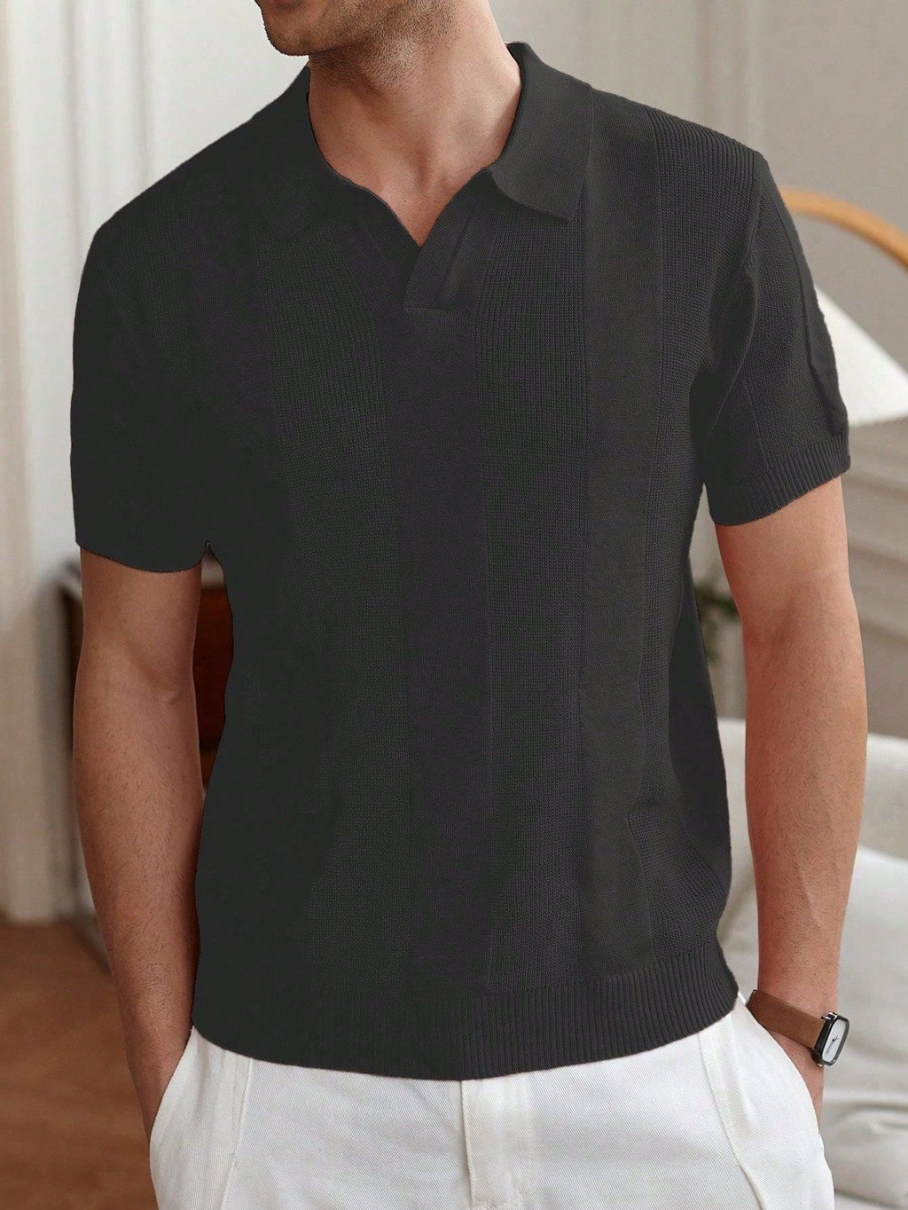 Zyne - Breathable Knit Polo Tee