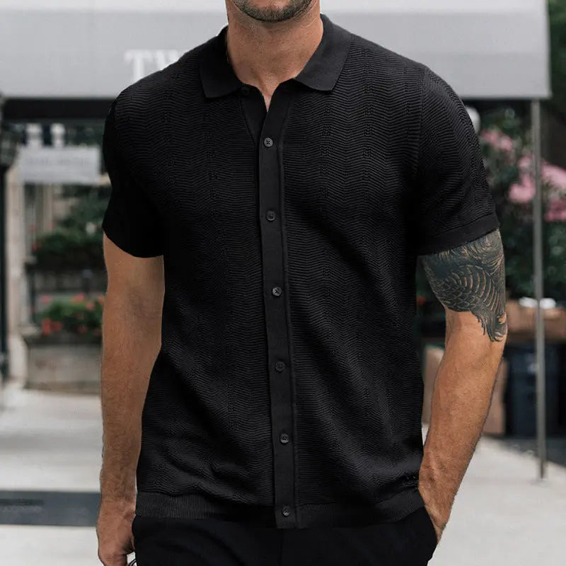 Jaxon - Premium Button-Up Knit Polo