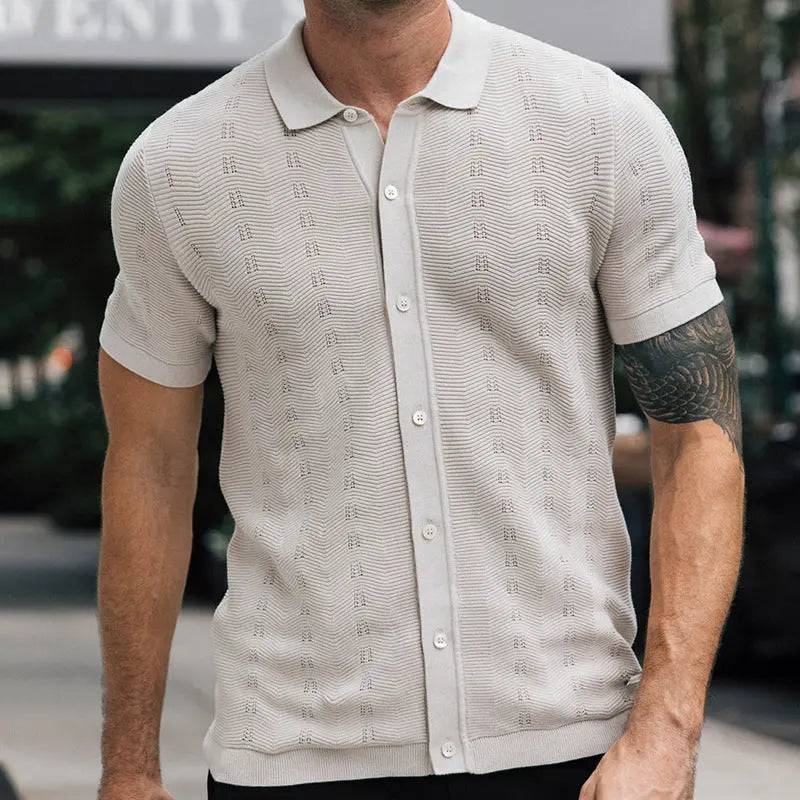 Jaxon - Premium Button-Up Knit Polo