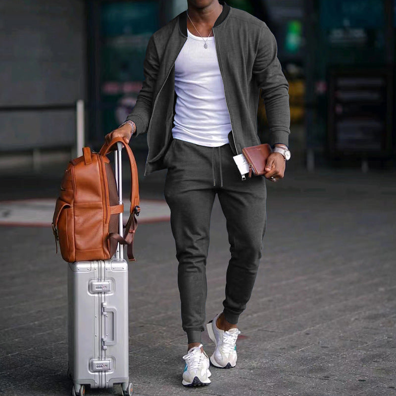 Danick – Casual Zip-Up Travel Tracksuit Set