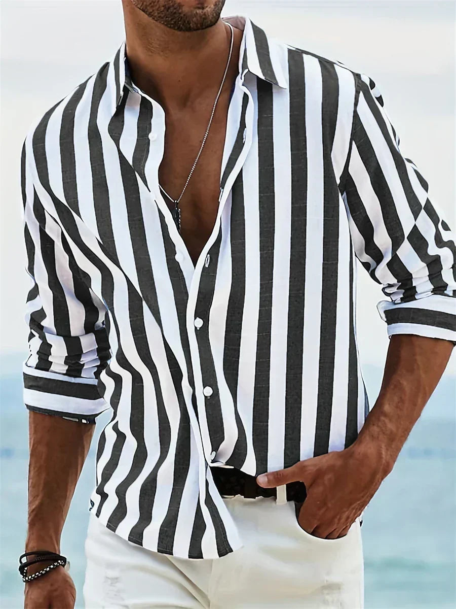 Harald - Everyday Striped Button-Up Shirt