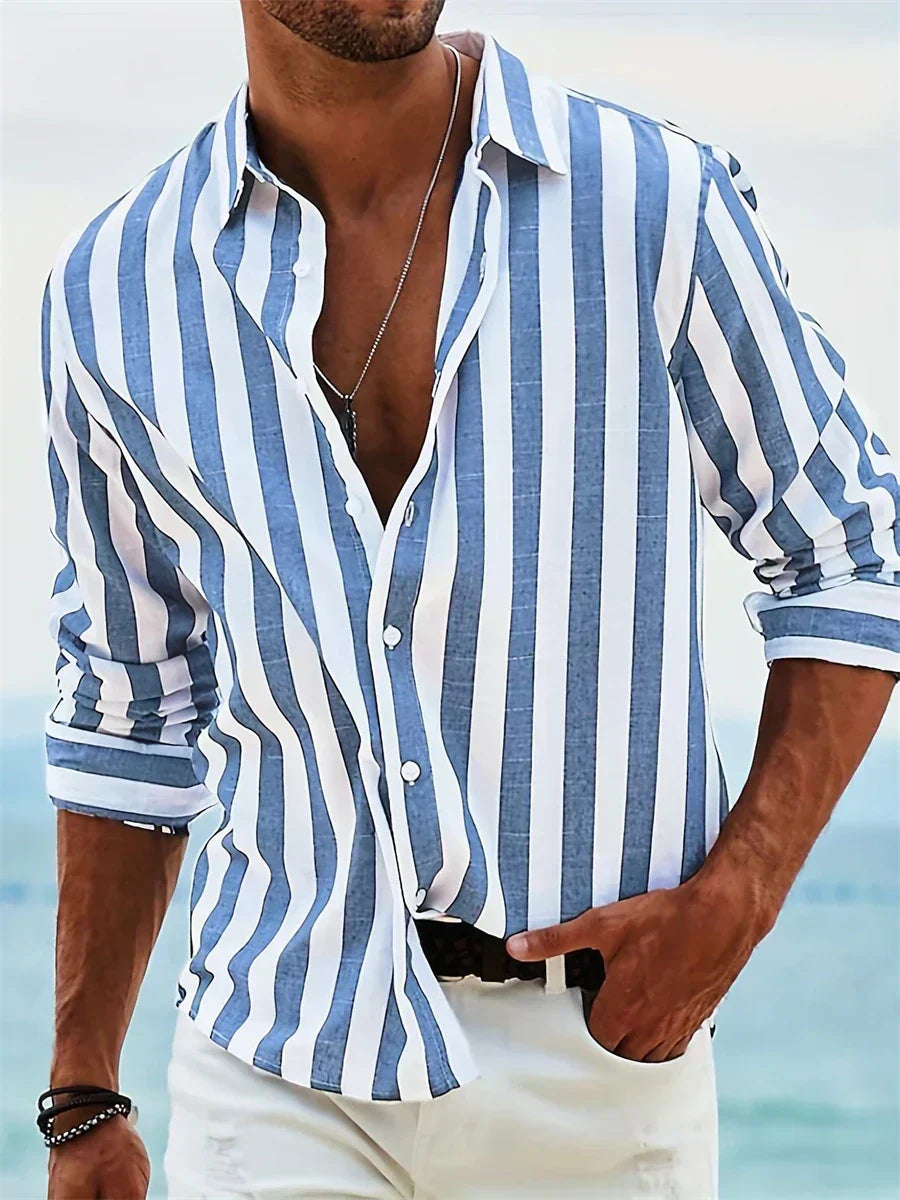 Harald - Everyday Striped Button-Up Shirt