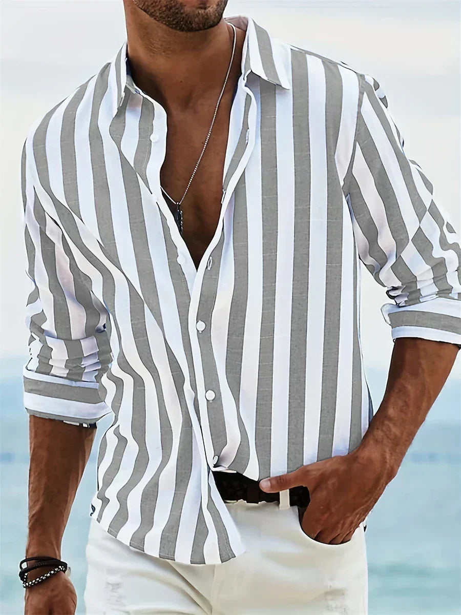 Harald - Everyday Striped Button-Up Shirt