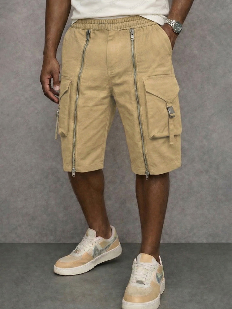 Franky -  Zipper Design Cargo Shorts