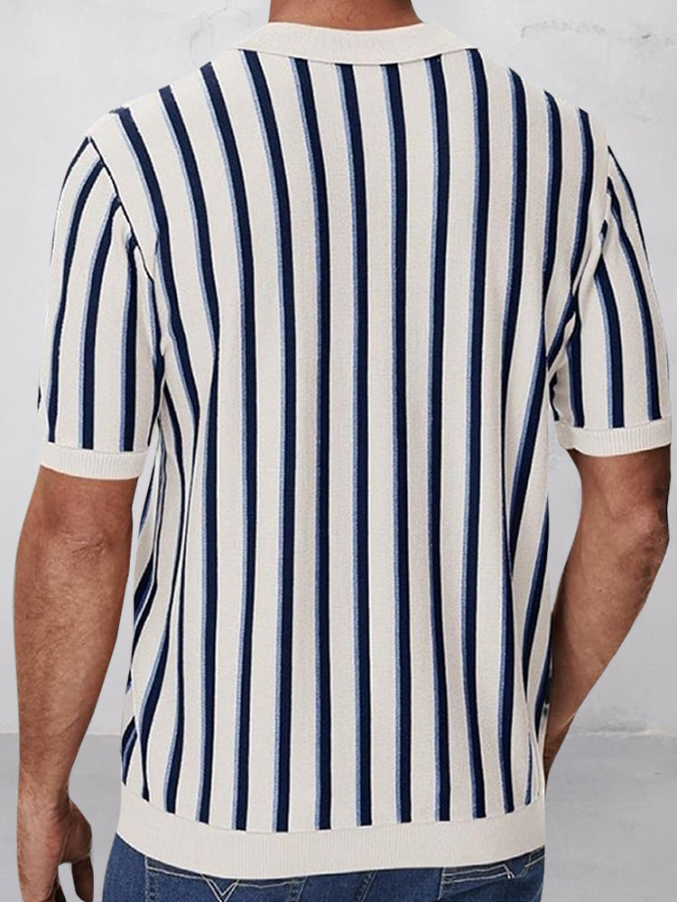 Lewis - Urban Casual Stripe Knit Top