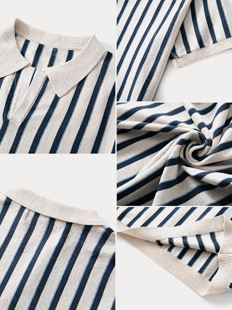 Lewis - Urban Casual Stripe Knit Top