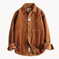 Gavin - Classic Brown Corduroy Long Sleeve Shirt