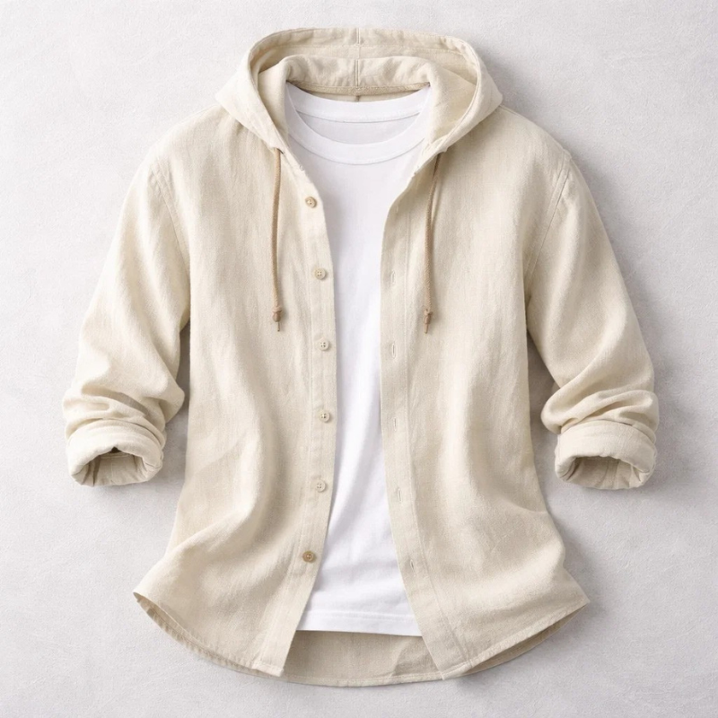 Brennan - Button-Up Hoodie Shirt