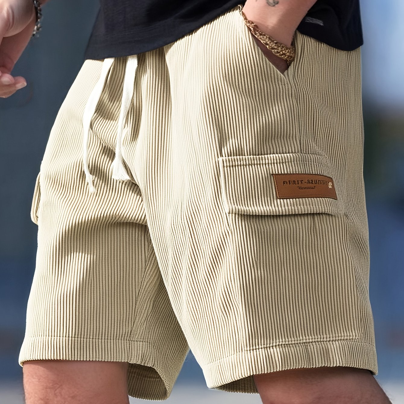 Murphy - Casual Corduroy Cargo Shorts
