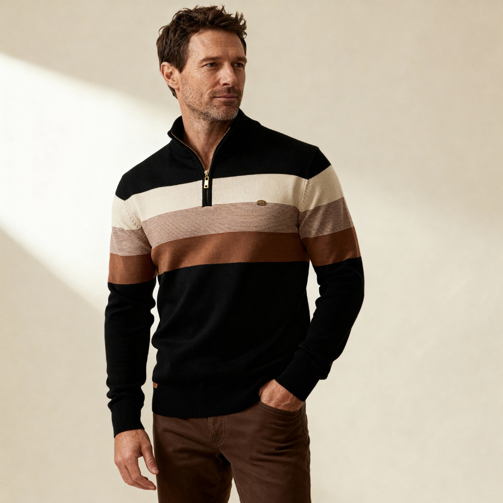 Callen - Stretch Knit Quarter-Zip Sweater