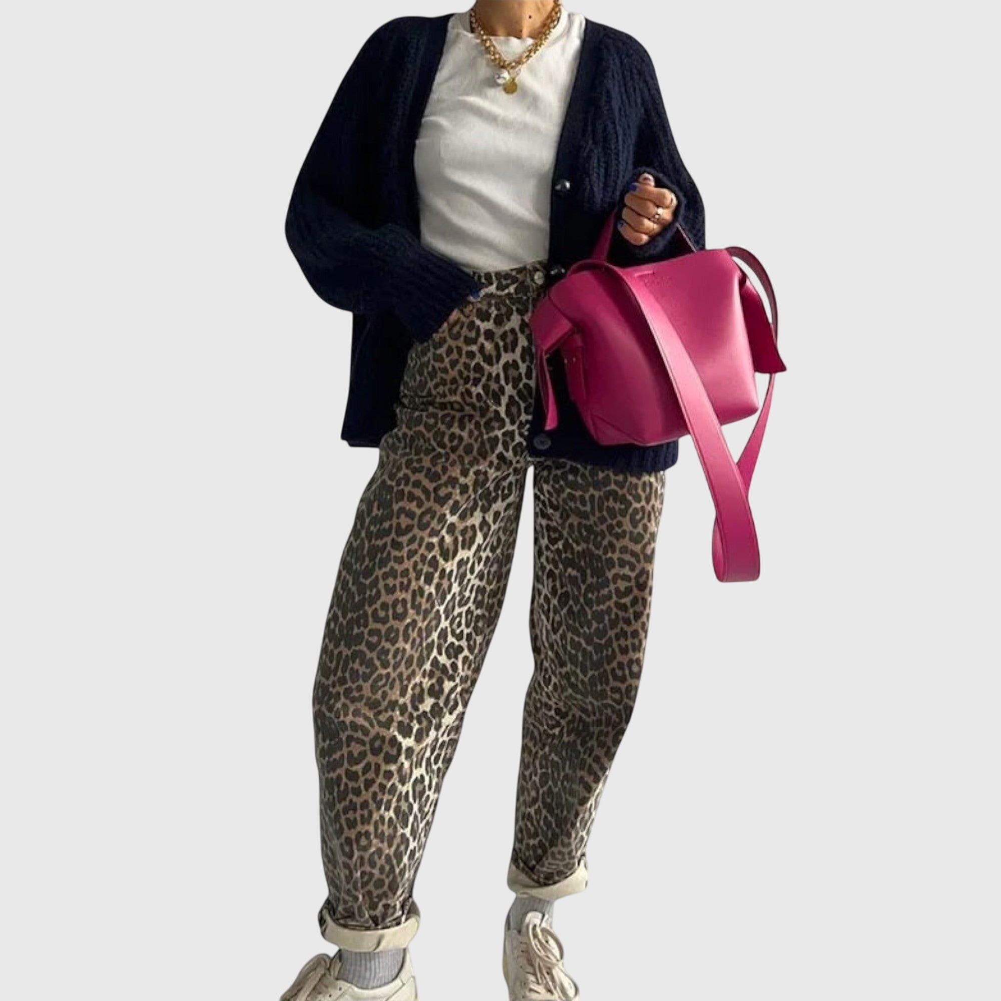 Zaria | Leopard Print Vintage Jeans
