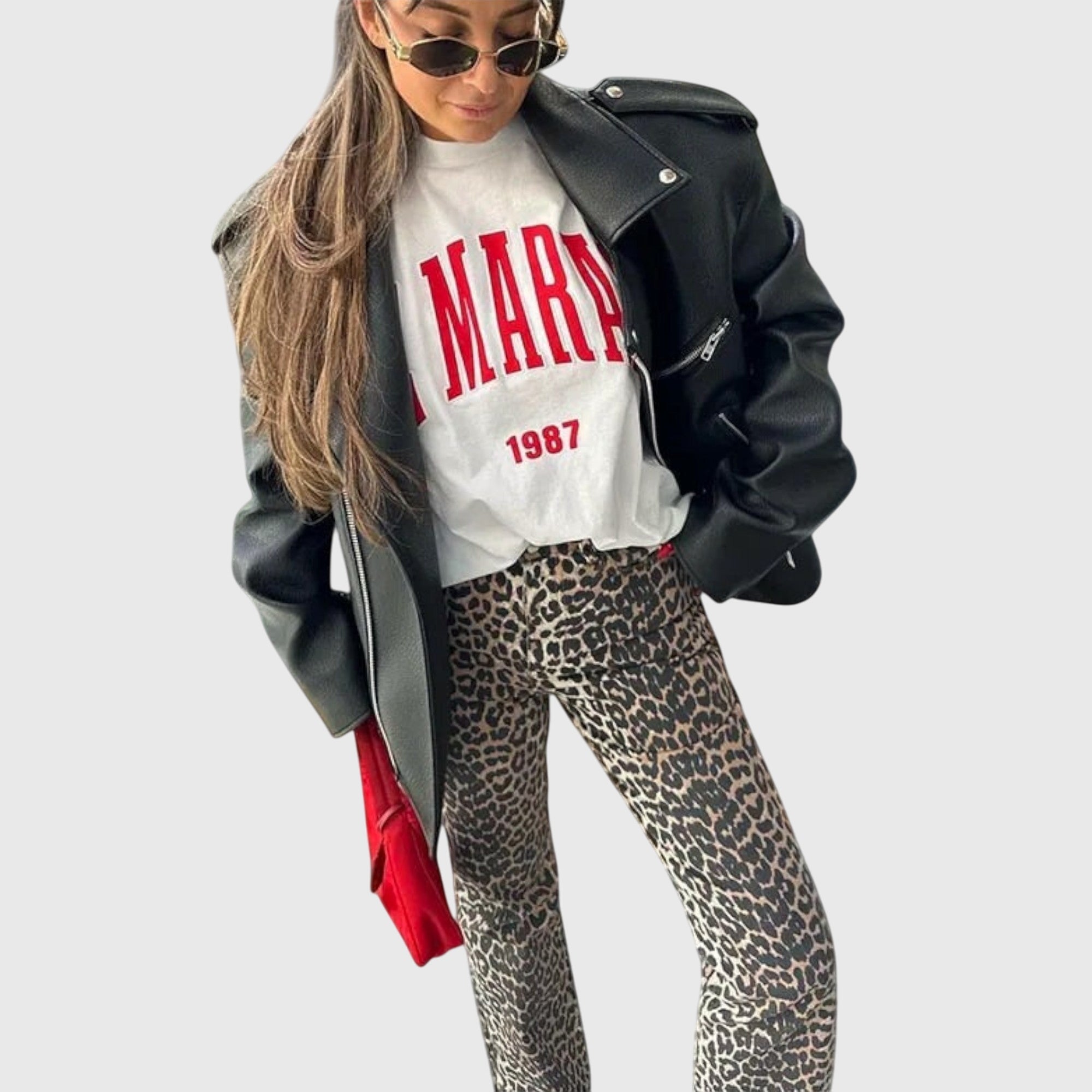 Zaria | Leopard Print Vintage Jeans