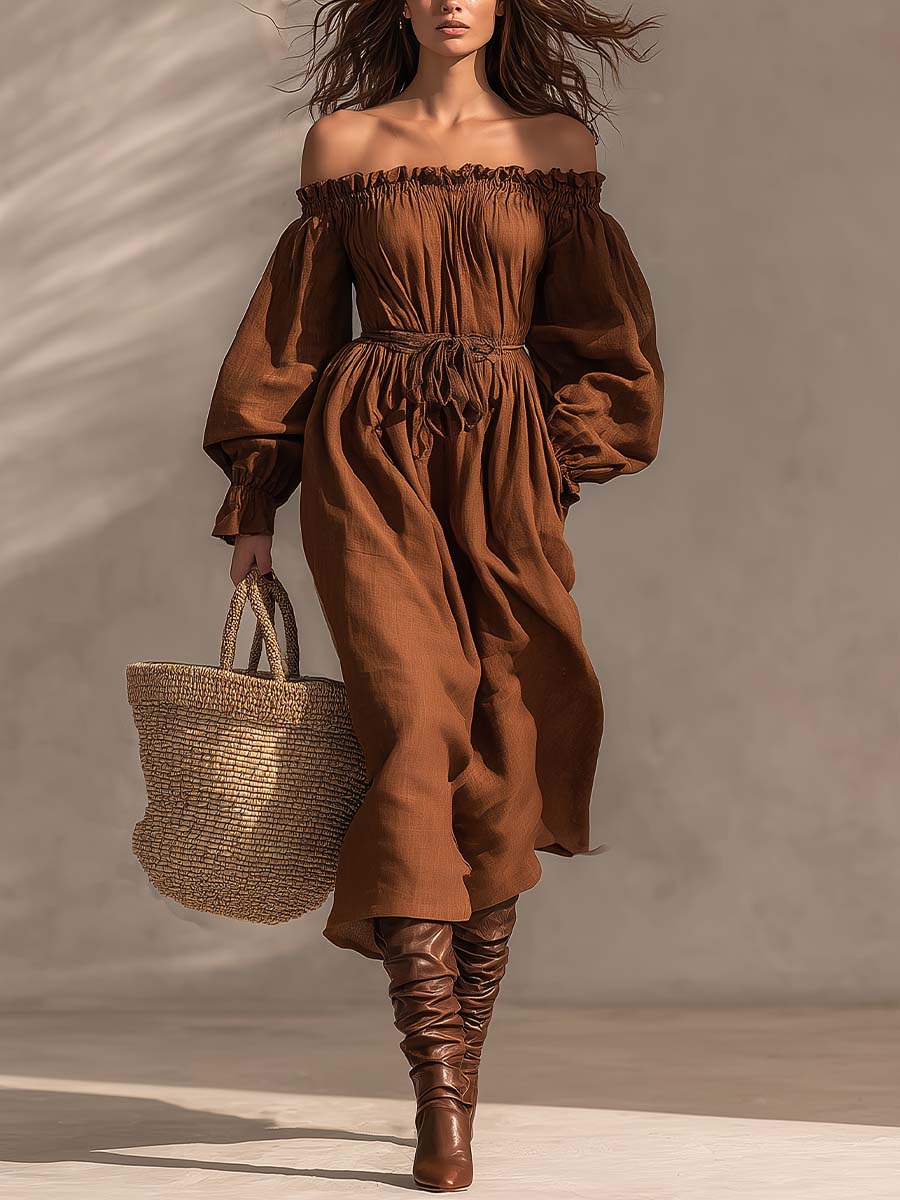 Serena | Bohemian Off-Shoulder Maxi Dress