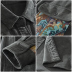 Mercer - Textured Patchwork Button-Up Shirt