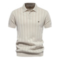 Brady - Classic Ribbed Knit Polo Shirt