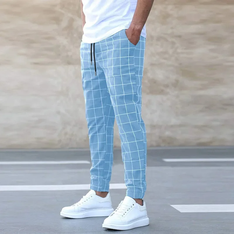 Teagan - Casual Grid Pattern Joggers
