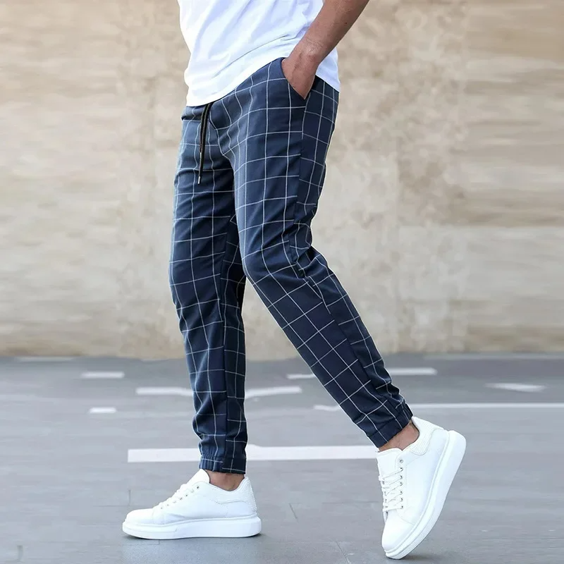 Teagan - Casual Grid Pattern Joggers
