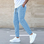 Teagan - Casual Grid Pattern Joggers